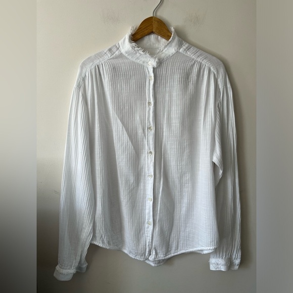 Raquel Allegra Shirred Blouse - Washed White size 2 - Picture 3 of 16